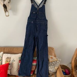 Men's Dark Blue Denim Overalls - Classic Workwear Style